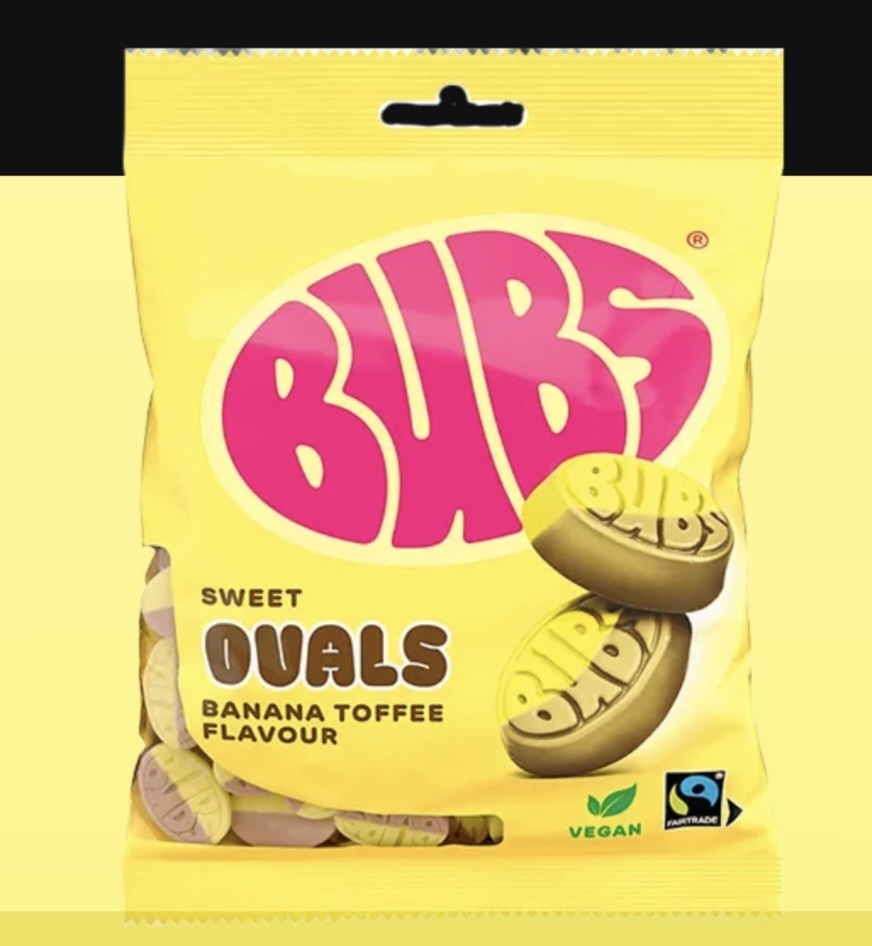 Bubs – Sweet Ovals Banana Toffee (90 g)