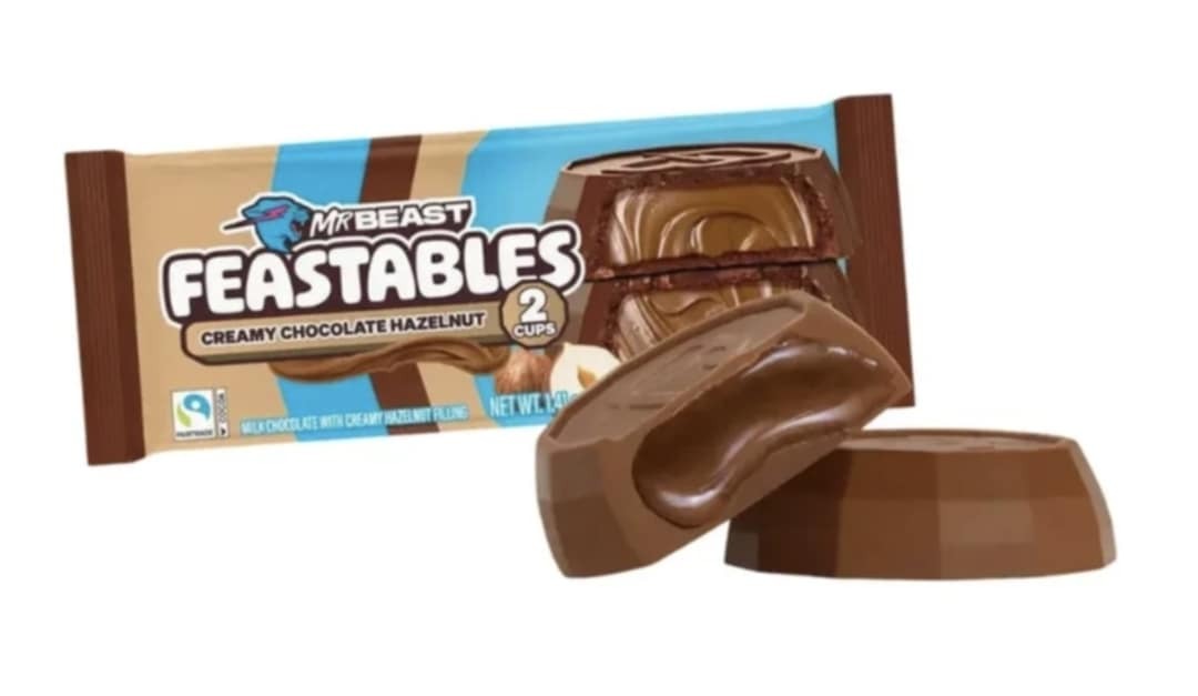 MrBeast Feastables Creamy Chocolate Hazelnut Cups 40g